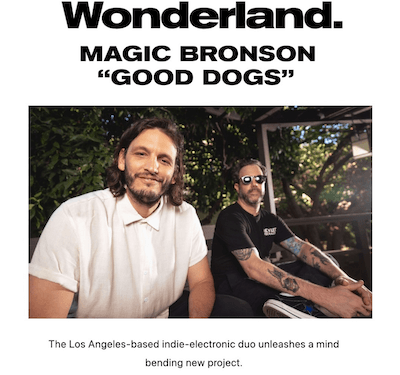 Digital PR success - Magic Bronson - Wonderland