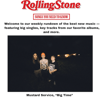 Digital PR success - Mustard Service - Rolling Stone
